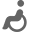 Wózek inwalidzki - ikona
